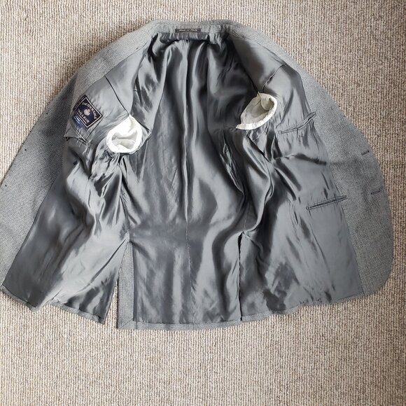 Faconnable 3 Button Houndstooth Blazer Men's 42 R Made in Italy - Picture 2 of 8